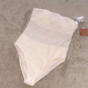 Shade & Shore Cream One Piece Swimsuit